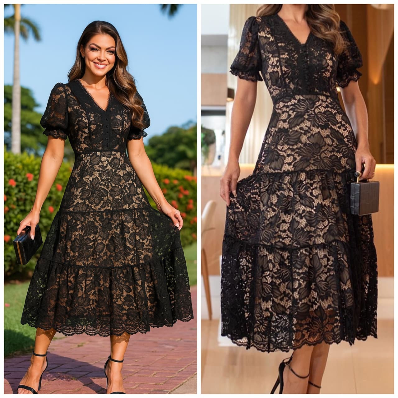 Vestido maxi midi